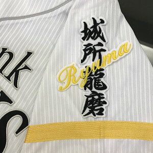納期注意【ソフトバンクホークス 刺繍ワッペン 城所 ネーム】城所龍磨/応援歌/ユニフォーム/優勝/プロ野球刺しゅう/ワッペン/応援グッズ