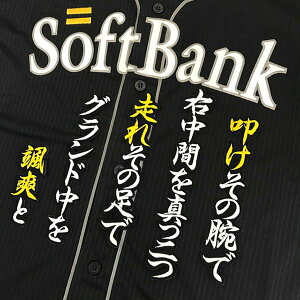 納期注意【ソフトバンクホークス 刺繍ワッペン 城所 応援歌】城所龍磨 /応援歌/ユニフォーム/優勝/プロ野球刺しゅう/ワッペン【SG】