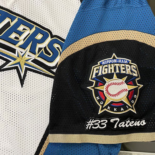 納期注意【日本ハムファイターズ 刺繍ワッペン 立野 #33 ナンバー】立野和明/ユニフォーム/日ハム/ファイターズ/刺しゅう/ワッペン