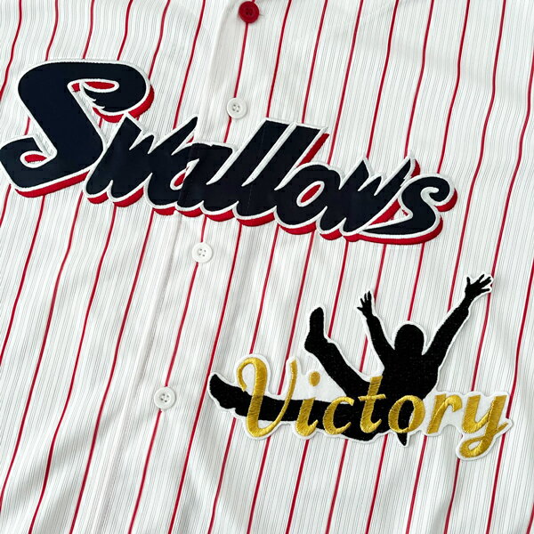 納期注意【東京ヤクルトスワローズ 刺繍ワッペン 胴上げ victory 大】チャンピオン/優勝/プロ野球/刺繍..