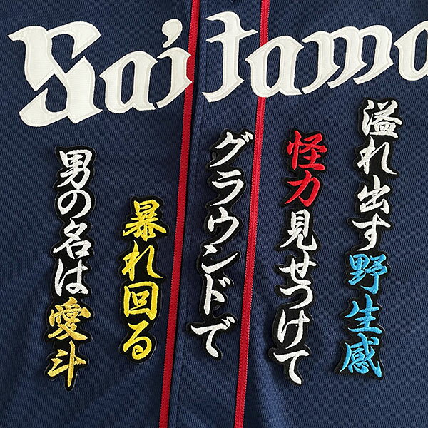納期注意【西武ライオンズ 刺繍ワッペン 愛斗 応援歌】/ユニフォーム/刺繍/刺しゅう/ワッペン/応援グッズ【SG】