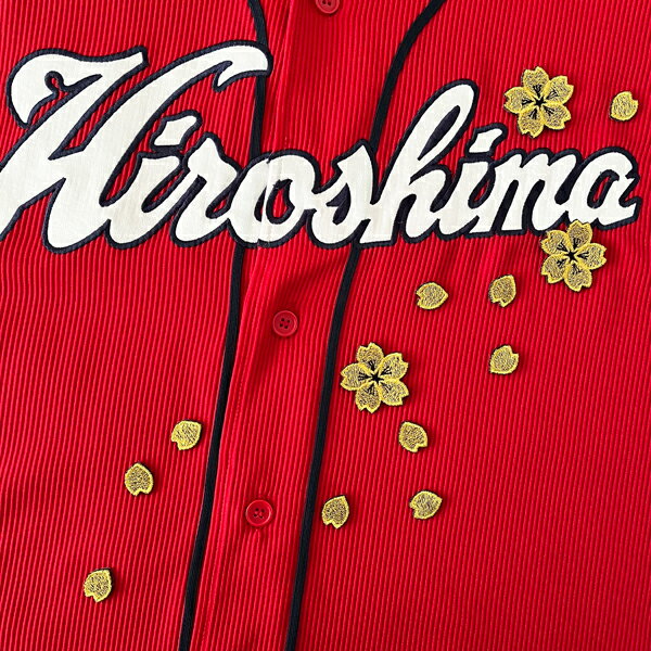 納期注意【広島カープ 刺繍ワッペン 桜吹雪 新金】さくら/サクラ/応援歌/ユニフォーム/カープ/優勝/広..