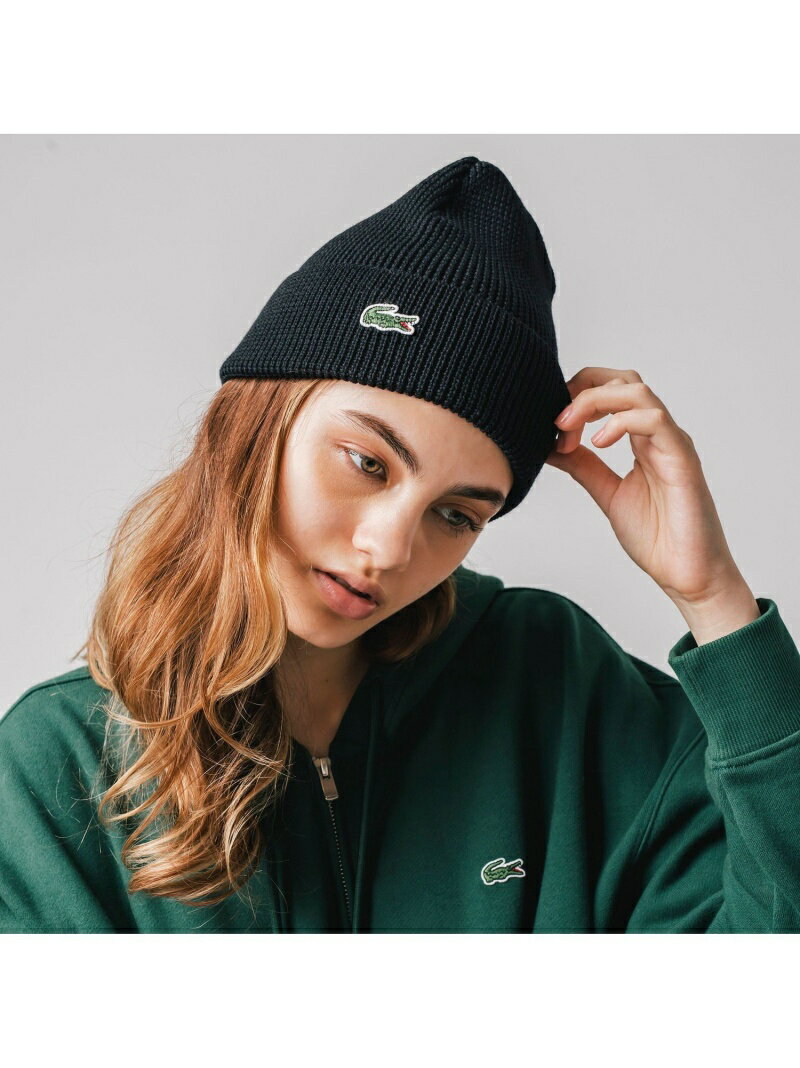 【SALE／30%OFF】ベーシックニットキャップ LACOSTE ラコステ 帽子 ニット帽・ビーニー ブラック グリーン グレー【RBA_E】【送料無料】[Rakuten Fashion]のサムネイル