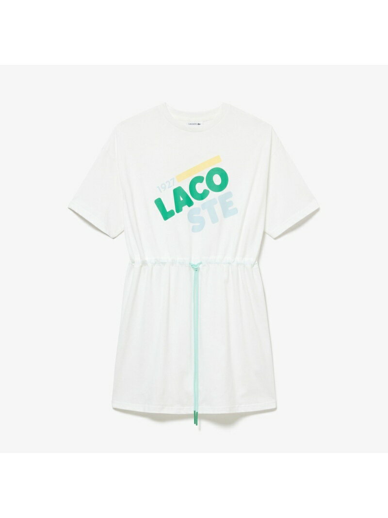 【SALE／40%OFF】ラコステロゴプリントTシャツドレス LACOSTE ラコステ ワンピース・ドレス ワンピース ホワイト グリーン【RBA_E】【送料無料】[Rakuten Fashion]