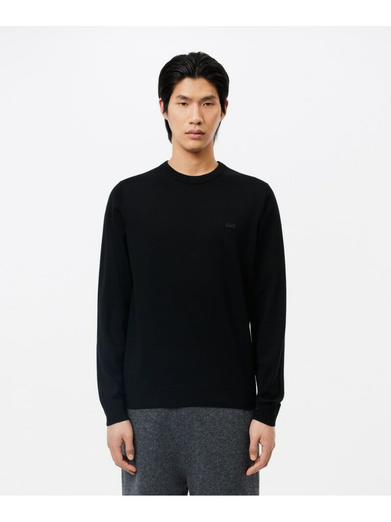 【SALE／30%OFF】メリノウールニットセーター LACOSTE ラコステ トップス ニット ブラック ブラウン ホワイト【RBA_E】【送料無料】[Rakuten Fashion]（楽天・LACOSTE／ラコステ）