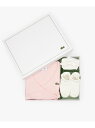 サイドリボンカーディガンベビーパジャマギフトセット LACOSTE ラコステ マタニティウェア・ベビー用品 ベビー肌着・新生児服 ピンク【送料無料】[Rakut...