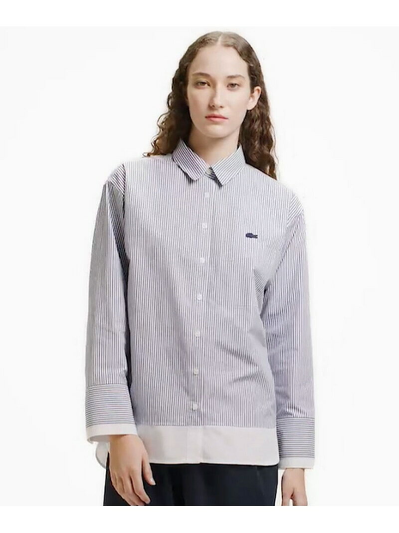 ラコステ ストライプ柄 長袖 シャツ M 白系 LACOSTE レディース 楽天市場】ラコステ ストライプ柄 長袖 シャツ M 白系 LACOSTE