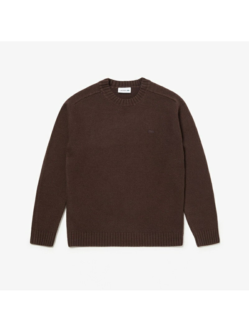 【SALE／50%OFF】ウールセーター LACOSTE ラコステ トップス ニット グレー レッド ...