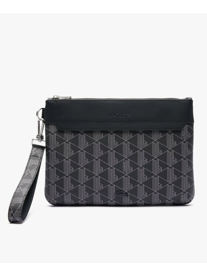 [SALE/30% OFF] The Blend Monogram Clutch Bag LACOSTE Lacoste Bag Clutch Bag Black [RBA_E] [Free Shipping] [Rakuten Fashion]