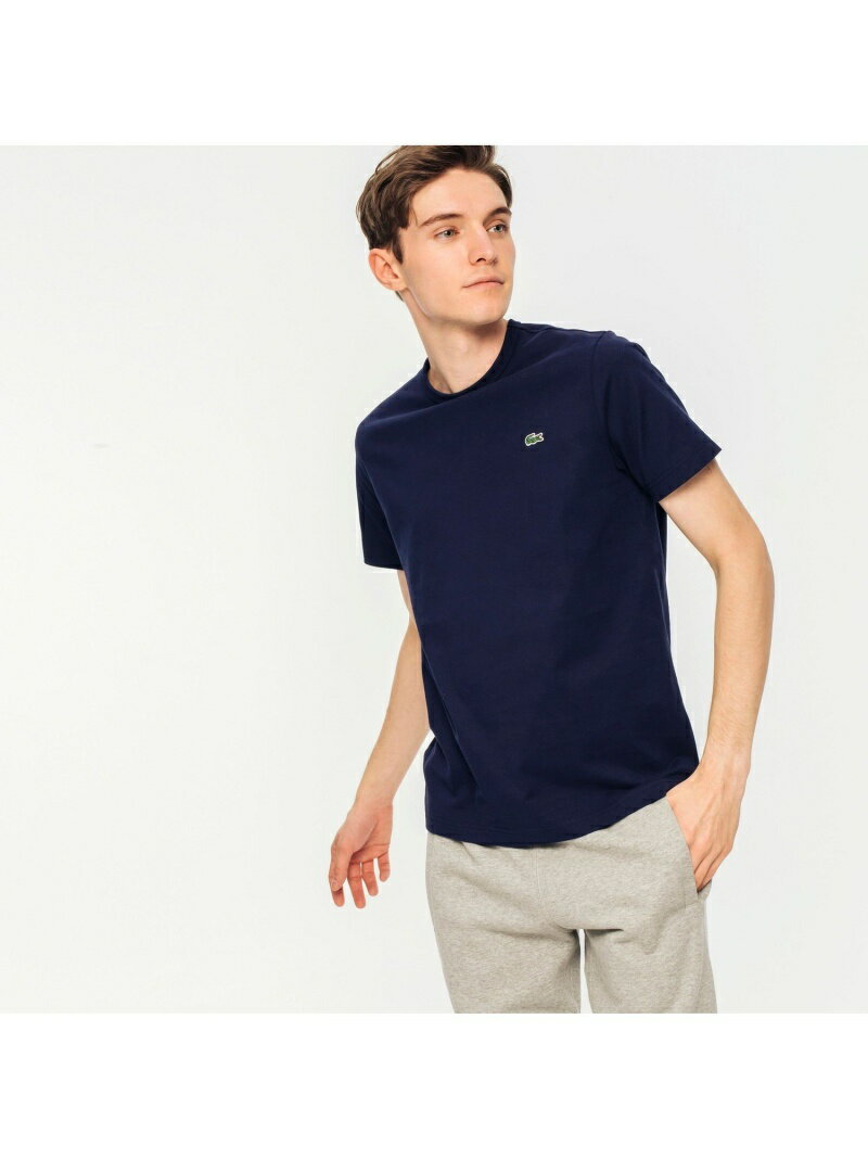 スリムフィット クロコエンブレムクルーネックTシャツ (半袖) LACOSTE ラコステ カットソー Tシャツ ネイビー ホワイト ブラック グレー【送料無料】[Rakuten Fashion]