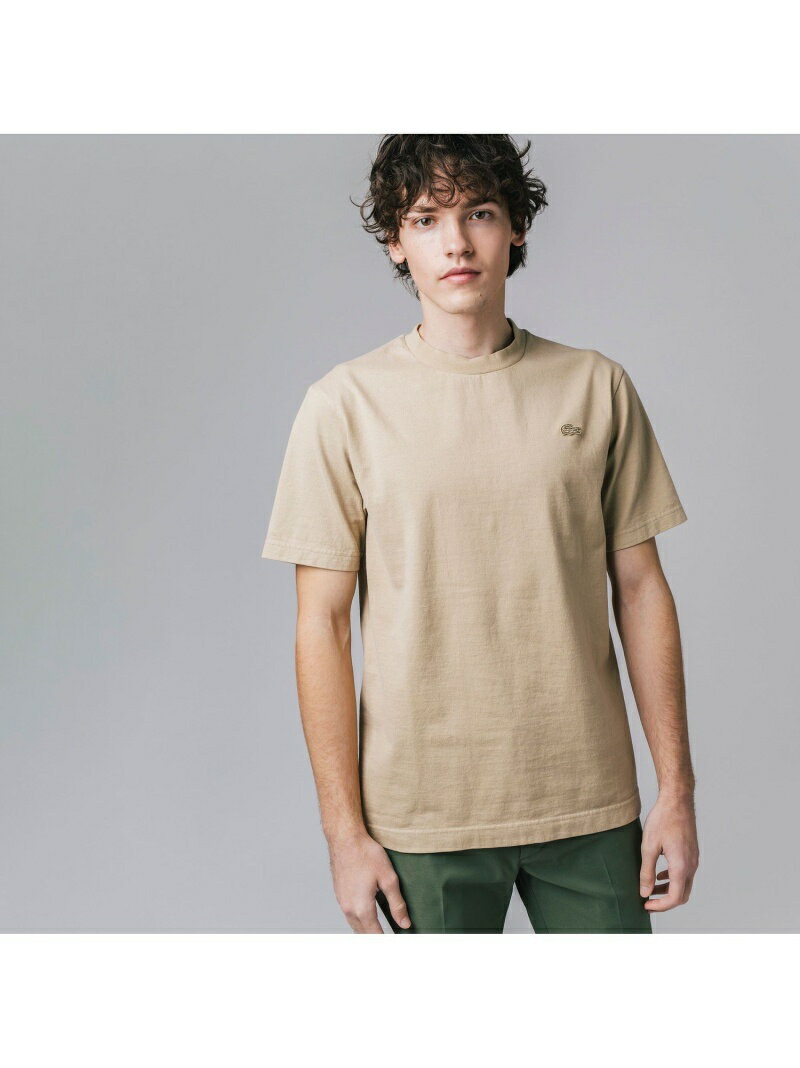 ボディーサイズピグメントTシャツ LACOSTE ラコステ カットソー Tシャツ グリーン ホワイト ベージュ ブラック ネイビー ブルー ピンク【送料無料】[Rakuten Fashion]