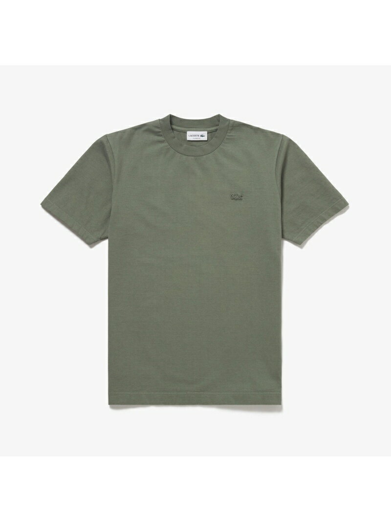 ボディーサイズピグメントTシャツ LACOSTE ラコステ カットソー Tシャツ グリーン ホワイト ベージュ ブラック ネイビー ブルー ピンク【送料無料】[Rakuten Fashion]