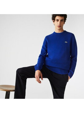 【SALE／40%OFF】リサイクルカシミアクルーネックニットセーター LACOSTE ラコステ ニット 長袖ニット ブルー ブラック【RBA_E】【送料無料】[Rakuten Fashion]