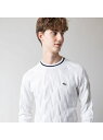 【SALE／30%OFF】変形ケーブルコットンニットセーター LACOSTE ラコステ トップス ニット ホワイト ネイビー グレー【RBA_E】【送料無料】[Rakuten Fashion]