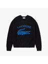 ラコステグラフィッククルーネックセーター LACOSTE ラコステ トップス ニット ブラック ベージュ