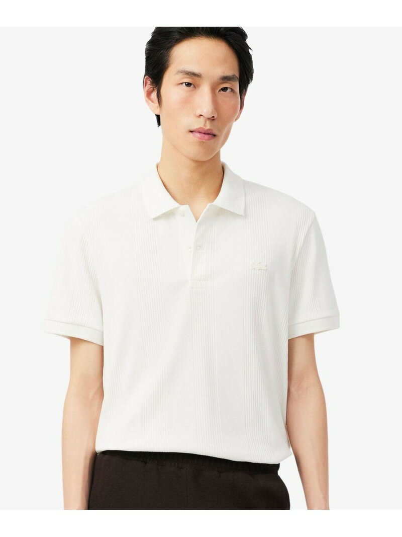 リブニットポロシャツLACOSTE...