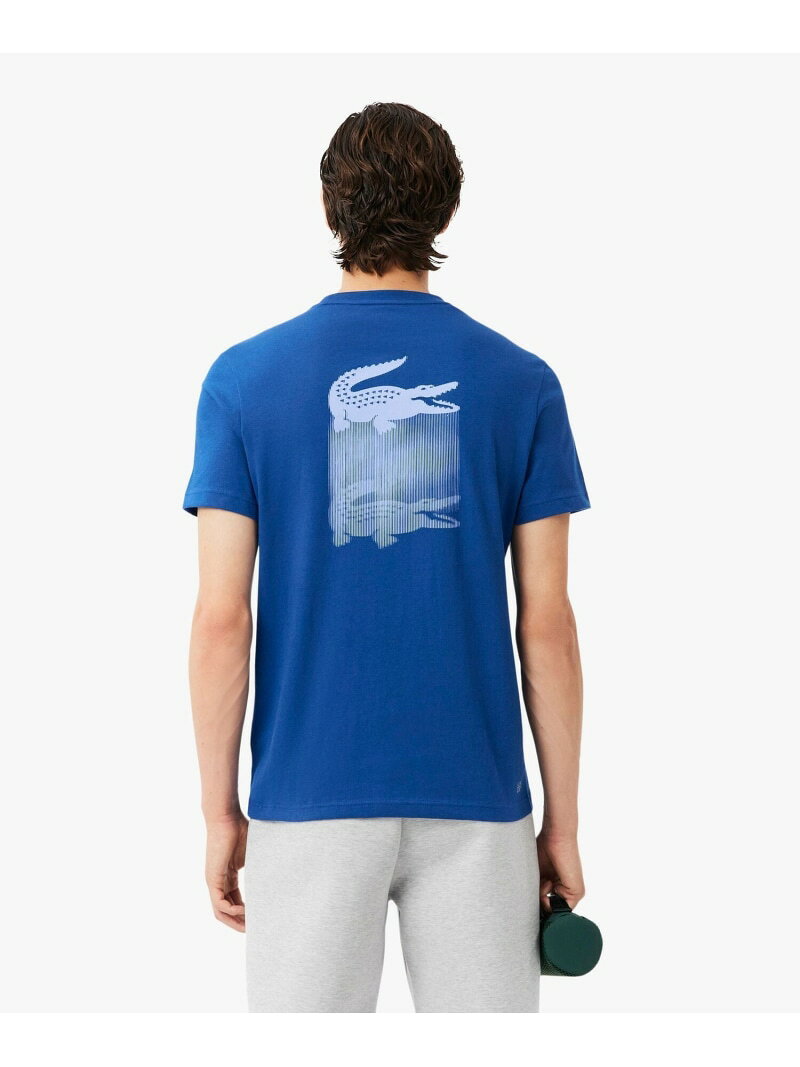 【SALE／20%OFF】フェイドエフェクトワニロゴバックプリントウルトラドライTシャツ...