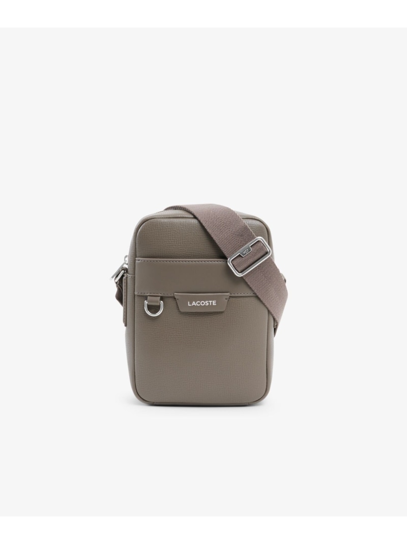 オシアン レザーサッチェルバッグ LACOSTE ラコステ バッグ ショルダーバッグ グレー ブ