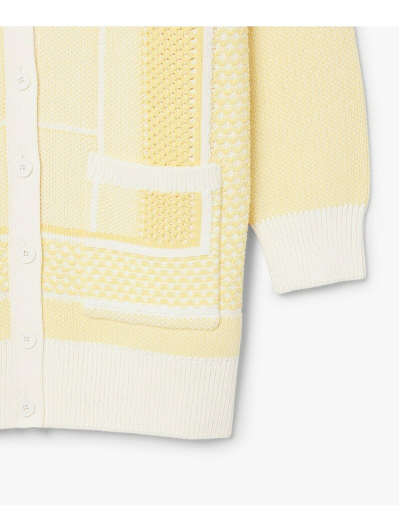 【SALE／30%OFF】テニスコートジャカードロングニットカーディガン LACOSTE ラコステ トップス カーディガン イエロー【RBA_E】【送料無料】[Rakuten Fashion] lacoste-10009814 LACOSTE/ラコステ サンプル画像3