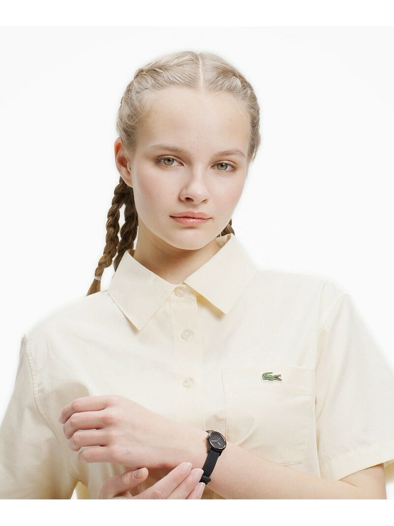 【SALE／30%OFF】ドライタッチ クロップ ハーフスリーブシャツ LACOSTE ラコステ トップス シャツ・ブラウス ピンク ホワイト【RBA_E】【送料無料】[Rakuten Fashion] lacoste-10010026 LACOSTE/ラコステ サンプル画像3