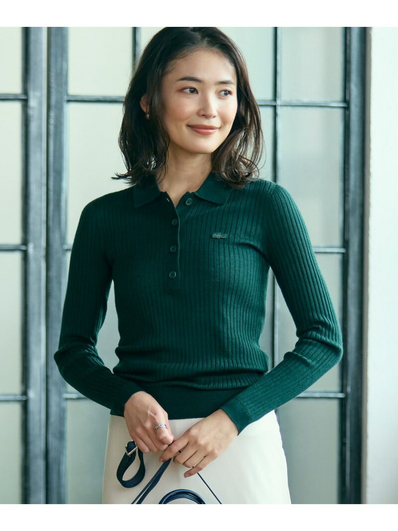 3Dニッティングメリノウールポロセーター LACOSTE ラコステ トップス ニット ネイビー【送料無料】[Rakuten Fashion]