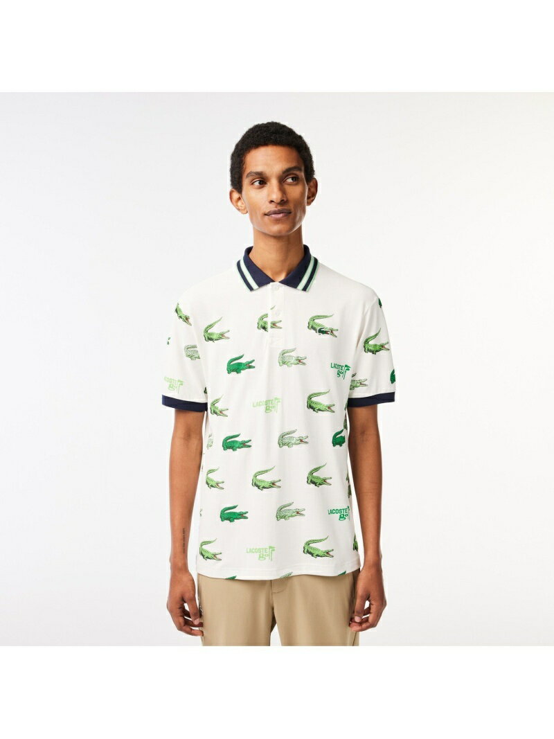 ラコステ 【SALE／50%OFF】ウルトラドライ総柄ゴルフポロシャツ LACOSTE ラコステ トップス ポロシャツ ホワイト グリーン ネイビー【RBA_E】【送料無料】[Rakuten Fashion]