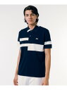 【SALE/40%OFF】L.12.12.カラーブロック鹿の子 半袖ポロシャツ LACOSTE ラコステ トップス ポロシャツ ホワイト ネイビー ブラック【R...