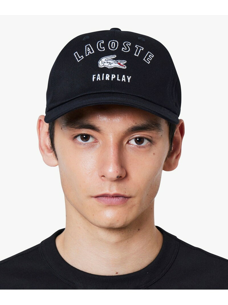 【SALE／30%OFF】刺繍入り6方キャップ LACOSTE ラコステ 帽子 キャップ ネイビー ホワイト ブラック【RBA_E】【送料無料】[Rakuten Fashion] lacoste-10009719 LACOSTE/ラコステ パッケージ画像