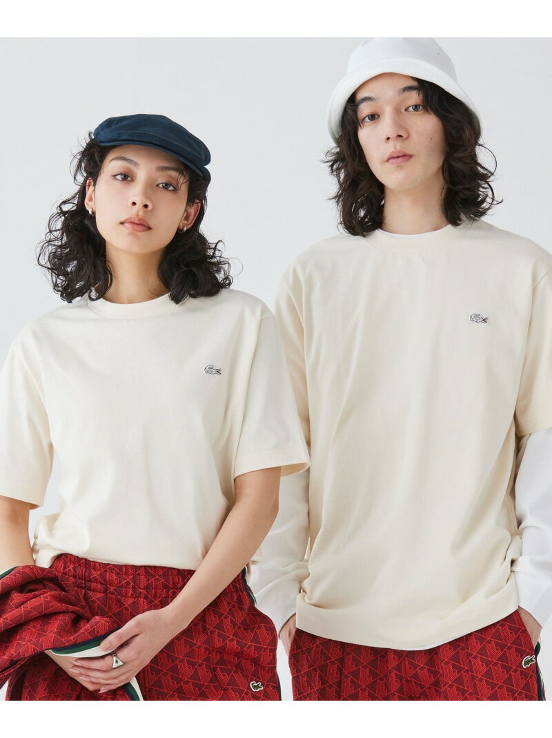 アウトラインクロッククルーネック半袖Tシャツ LACOSTE ラコステ トップス カットソー・Tシャツ ホワイト ブラック グリーン ネイビー ブルー【送料無料】[Rakuten Fashion]