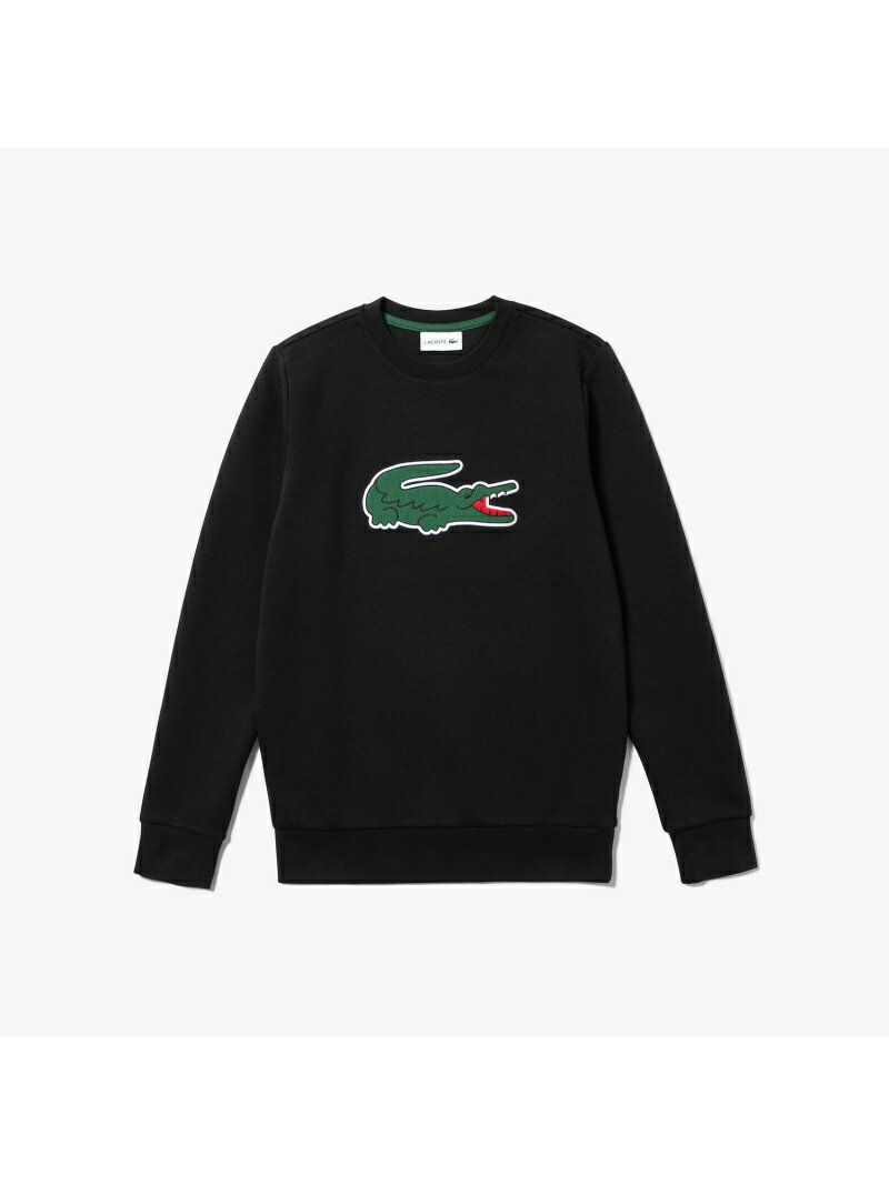 [Rakuten Fashion]【SALE／30%OFF】ワニロゴステッチダブルフェイスクルーネックスウェット LACOSTE ラコステ カットソー スウェット ブラック ネイビー【RBA_E】【送料無料】