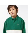 【SALE／50 OFF】カラーブロックJUNIOR長袖ポロシャツ LACOSTE ラコステ トップス ポロシャツ グリーン【RBA_E】【送料無料】 Rakuten Fashion