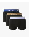 3パックストレッチコットントランクボクサーショーツ / ボクサーパンツ LACOSTE ラコステ インナー・ルームウェア ボクサーパンツ・トランクス ブラック ...