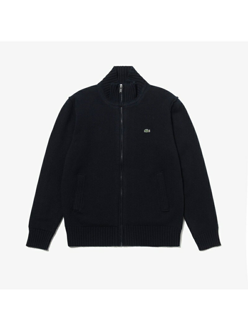 【SALE／40%OFF】ジップアップニットアウター LACOSTE ラコステ ニット カーディガン ネイビー ブラック【RBA_E】【送料無料】[Rakuten Fashion]