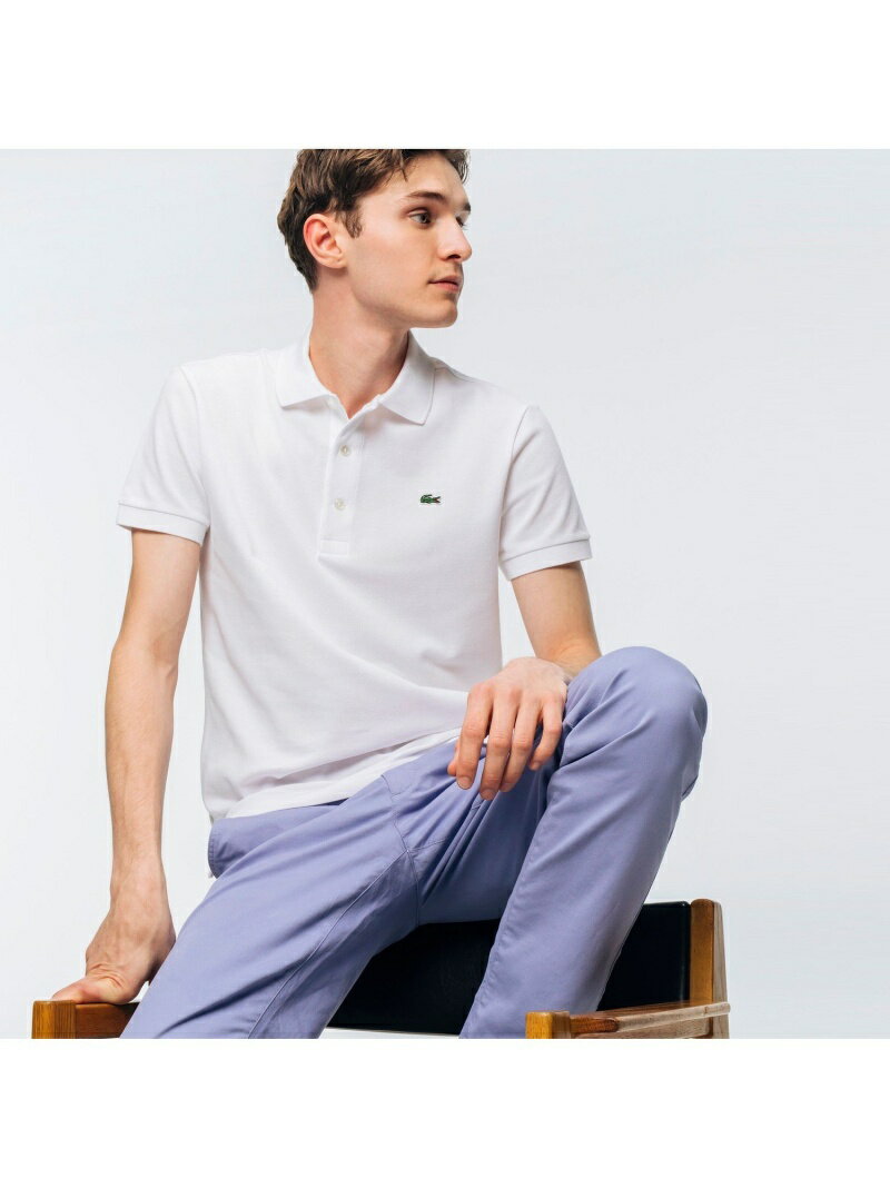 ラコステ スリムフィットソリッドポロシャツ(半袖) LACOSTE ラコステ トップス ポロシャツ ホワイト ベージュ ブラック カーキ ネイビー レッド グリーン ピンク グレー ブルー イエロー【送料無料】[Rakuten Fashion]