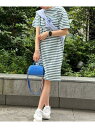 【SALE/40%OFF】バイカラーボーダーTシャツドレス LACOSTE ラコステ ワンピース・ドレス ワンピース イエロー ネイビー ホワイト ブルー【RB...