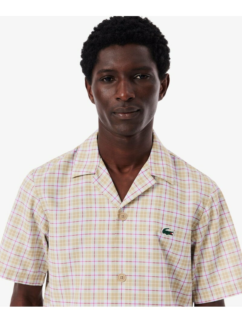 【SALE／40%OFF】ラコステゴルフチェックオープンカラーシャツ LACOSTE ラコステ ...