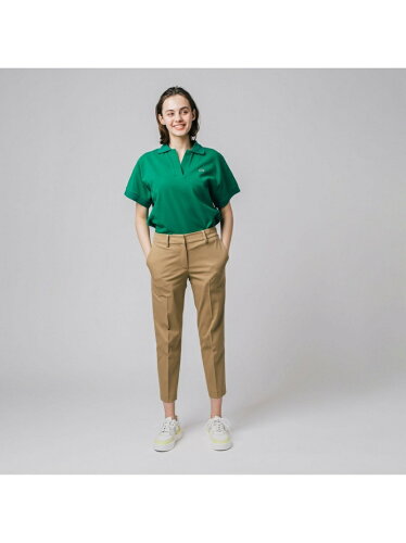 撥水テーパードクロップドチノパンツ LACOSTE ラコステ パンツ チノパンツ ベージュ ネイビー【送料無料】[Rakuten Fashion]