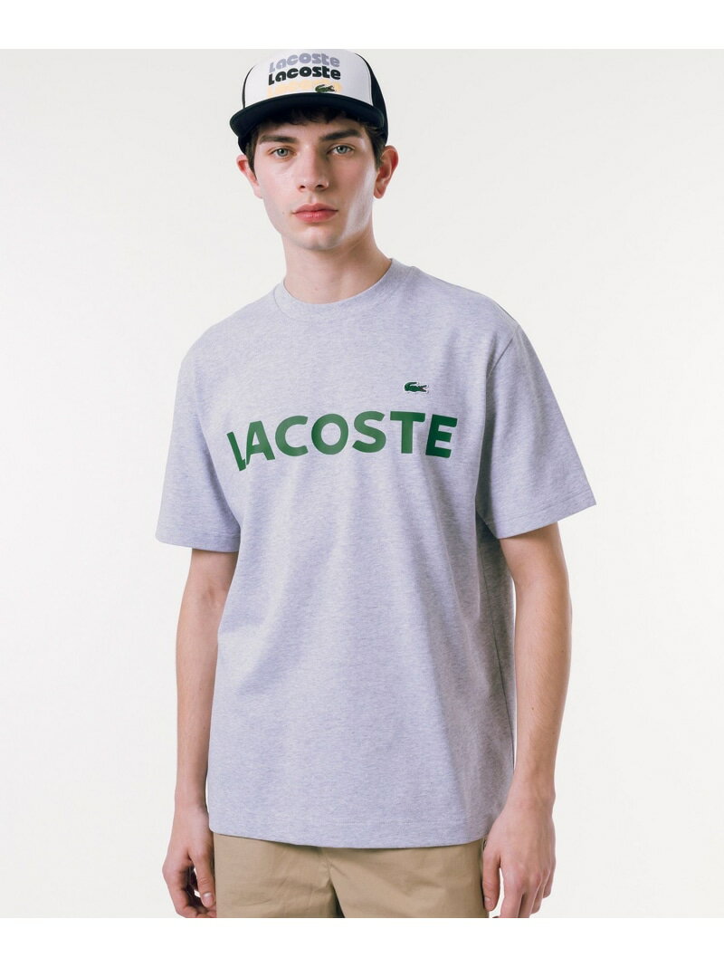 ヘビーウェイトブランドネーム ラバープリント ロゴ半袖Tシャツ LACOSTE ラコステ トップス カットソー・Tシャツ グレー ブラック ネイビー ホワイト ブルー【送料無料】[Rakuten Fashion]