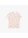 【SALE／50 OFF】BOYS チェッカー柄ポロシャツ LACOSTE ラコステ トップス ポロシャツ ピンク ホワイト【RBA_E】【送料無料】 Rakuten Fashion