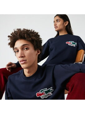 【SALE／30%OFF】マルチクロックエンブレムオーガニックコットンスウェットシャツ LACOSTE ラコステ カットソー スウェット ネイビー グレー【RBA_E】【送料無料】[Rakuten Fashion]