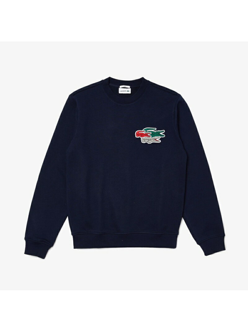 【SALE／30%OFF】マルチクロックエンブレムオーガニックコットンスウェットシャツ LACOSTE ラコステ カットソー スウェット ネイビー グレー【RBA_E】【送料無料】[Rakuten Fashion]