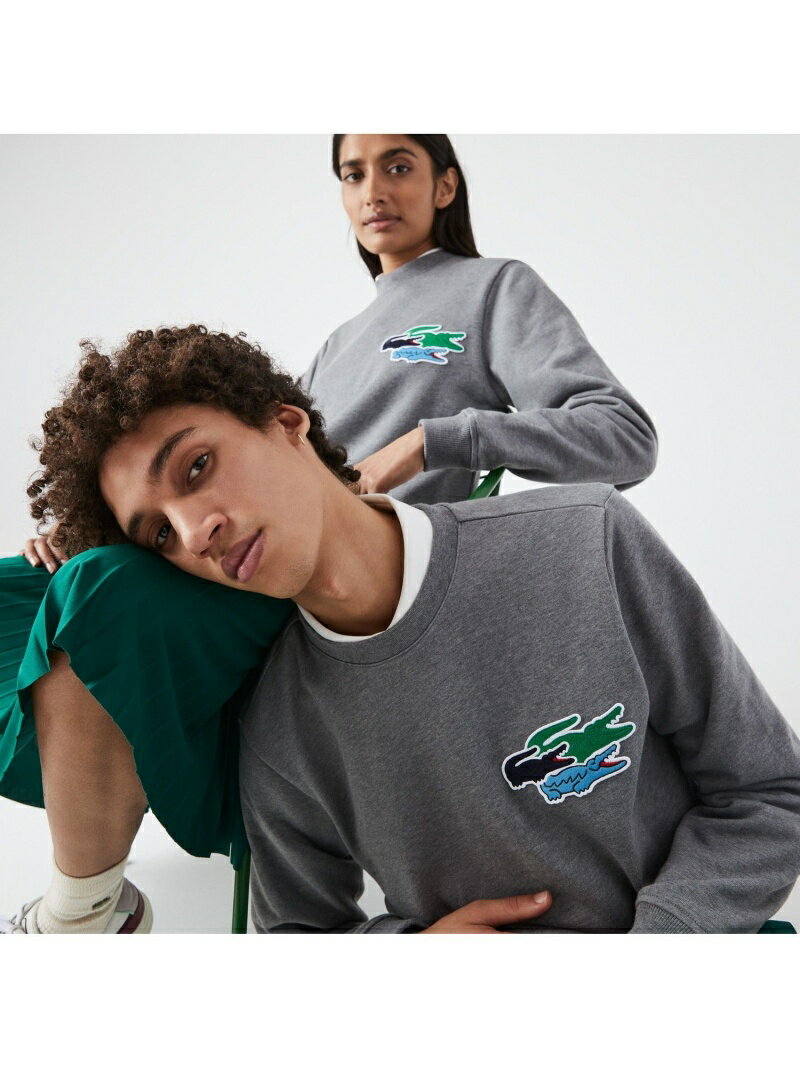 【SALE／30%OFF】マルチクロックエンブレムオーガニックコットンスウェットシャツ LACOSTE ラコステ カットソー スウェット ネイビー グレー【RBA_E】【送料無料】[Rakuten Fashion]