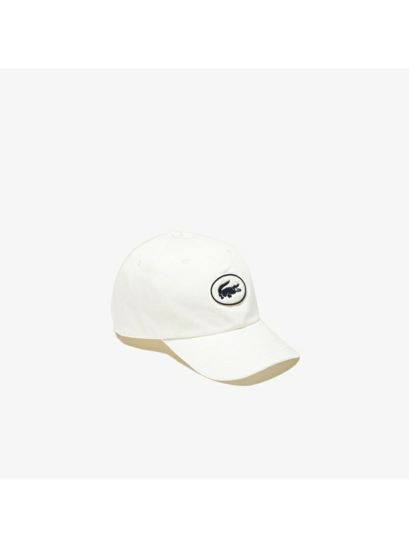 カーブバイザーオーバルエンブレムキャップ LACOSTE ラコステ 帽子/ヘア小物 キャップ ホワイト ネイビー【送料無料】[Rakuten Fashion]