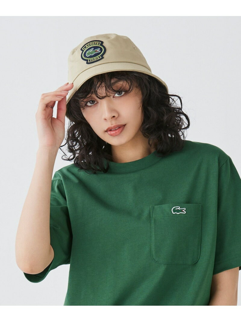 ラコステ ダウンブリムエンブレムハット LACOSTE ラコステ 帽子 キャップ ベージュ ブラック【送料無料】[Rakuten Fashion]