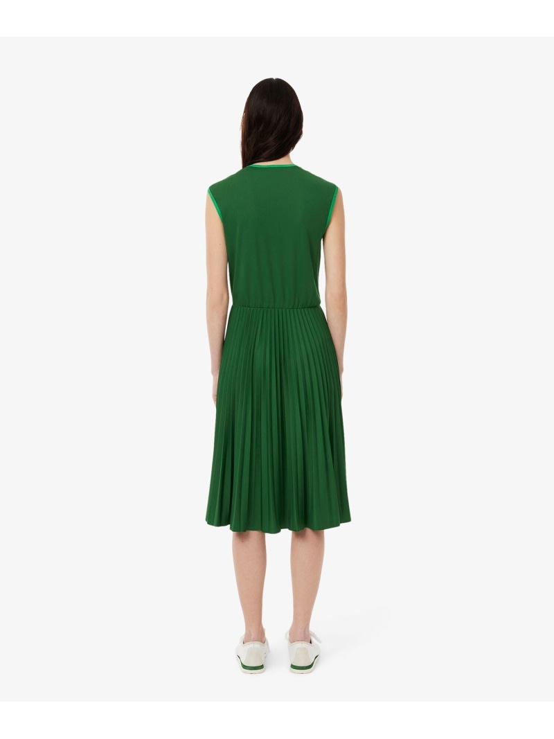 【SALE／40%OFF】ジャカードトリムノースリーブドレス ワンピース LACOSTE ラコス...