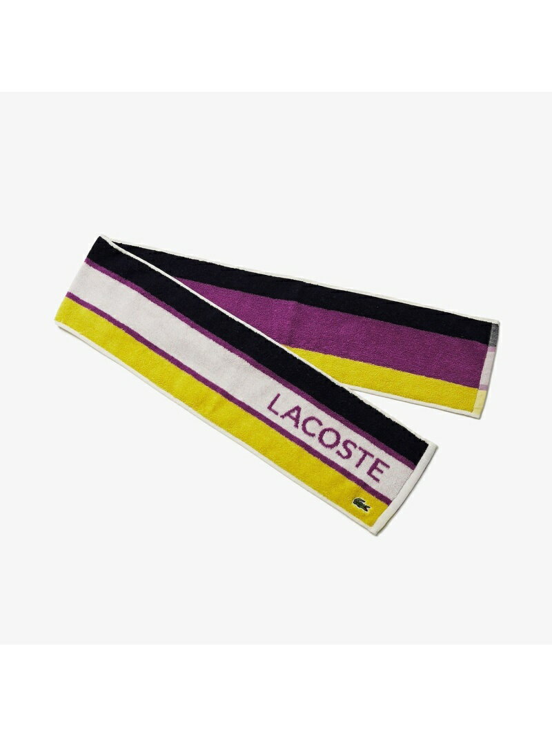 【SALE／30%OFF】トリプルカラーマフラータオル LACOSTE ラコステ ファッション雑貨 ハンカチ・ハンドタオル ネイビー レッド ホワイト【RBA_E】[Rakuten Fashion]