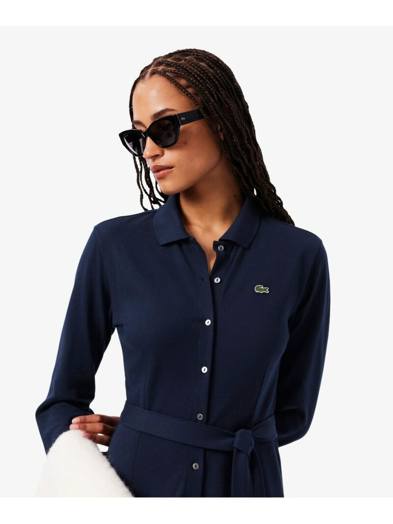 【SALE／30%OFF】鹿の子地ポロカラーシャツドレス LACOSTE ラコステ ワンピース・...