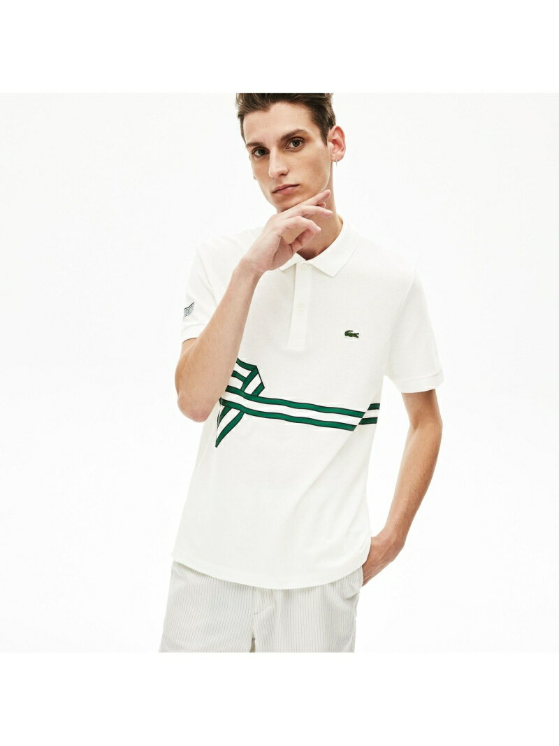 [Rakuten Fashion]【SALE／30%OFF】レギュラーフィットストライププリントポロシャツ(半袖) LACOSTE ラコステ カットソー ポロシャツ ネイビー【RBA_E】【送料無料】