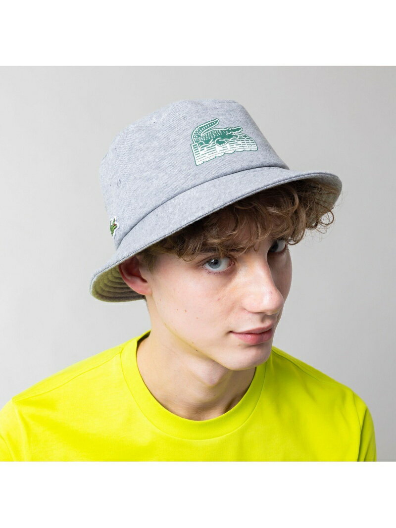 ラコステ 帽子 レディース 【SALE／30%OFF】グラフィックスウェットバケットハット LACOSTE ラコステ 帽子 ハット グレー ブラック【RBA_E】【送料無料】[Rakuten Fashion]