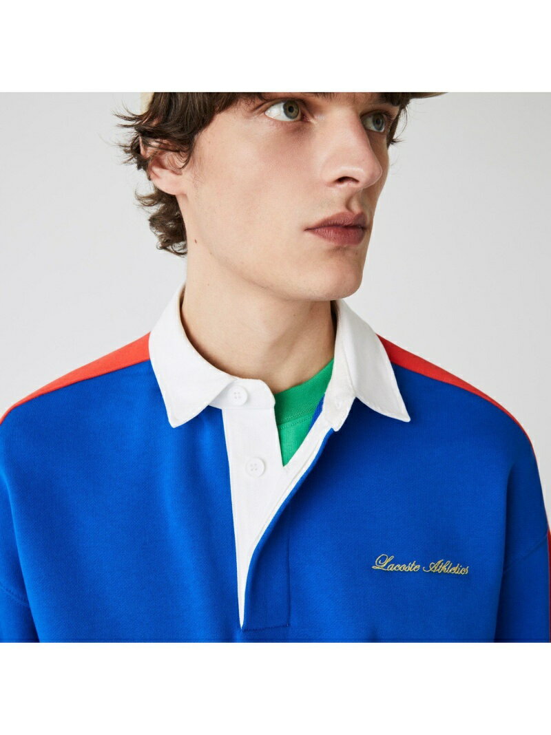 【SALE／60%OFF】LACOSTE L!VEスウェットラガーシャツ LACOSTE ラコステ カットソー スウェット ブルー【RBA_E】【送料無料】[Rakuten Fashion]